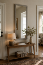 Miroir Pleine Longueur Cadre Bois Gris Sol ou Mural
