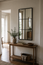 Miroir Mural Classique Cadre Fin Laqué Double Pose