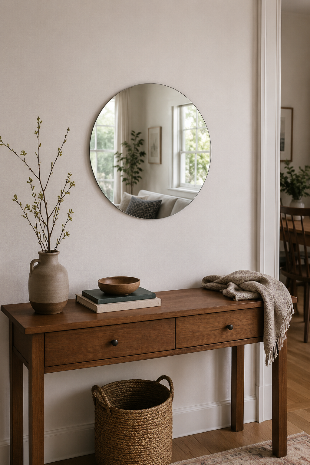 Miroir Rond Sans Cadre Épuré Multi-Tailles