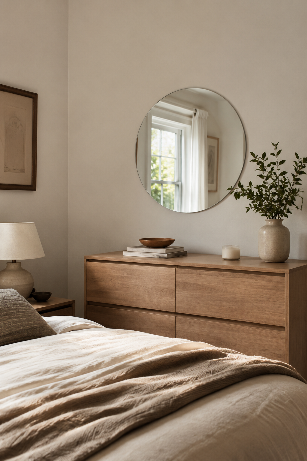 Miroir Rond Sans Cadre Épuré Multi-Tailles