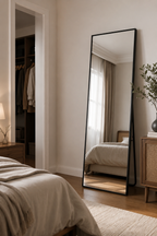Miroir Pleine Longueur Cadre Aluminium Noir