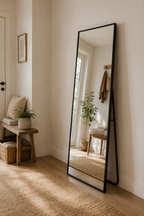 Miroir Pleine Longueur Cadre Aluminium Noir