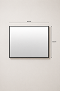 Miroir Rectangulaire Aluminium Noir Verre HD 2 Formats Double Pose