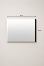 Miroir Rectangulaire Aluminium Noir Verre HD 2 Formats Double Pose