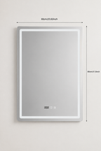 Miroir LED Anti-Buée Affichage Heure Température Tactile
