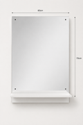 Miroir Mural Blanc Haute Définition Design Épuré