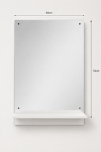 Miroir Mural Blanc Haute Définition Design Épuré