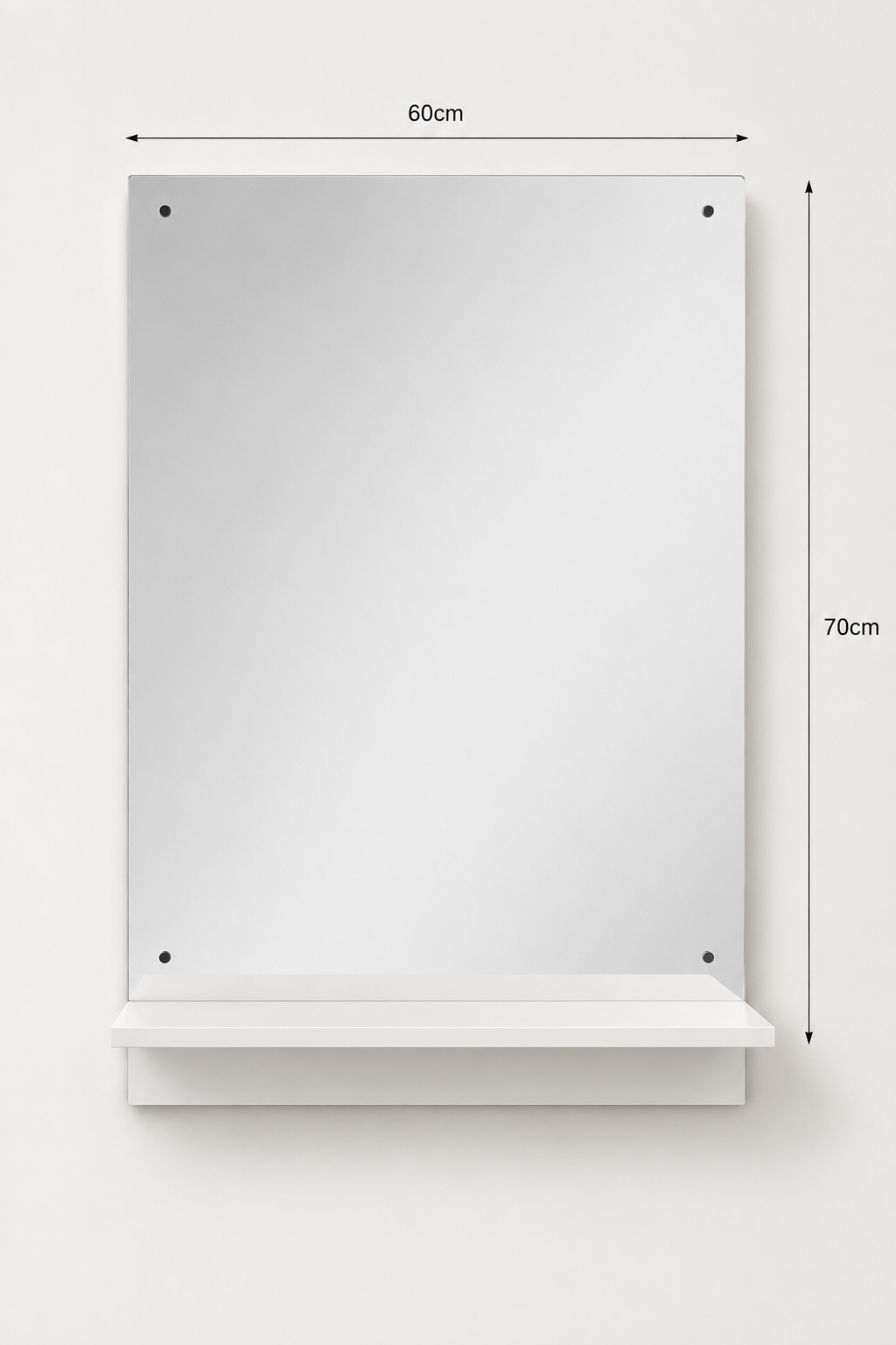 Miroir Mural Blanc Haute Définition Design Épuré