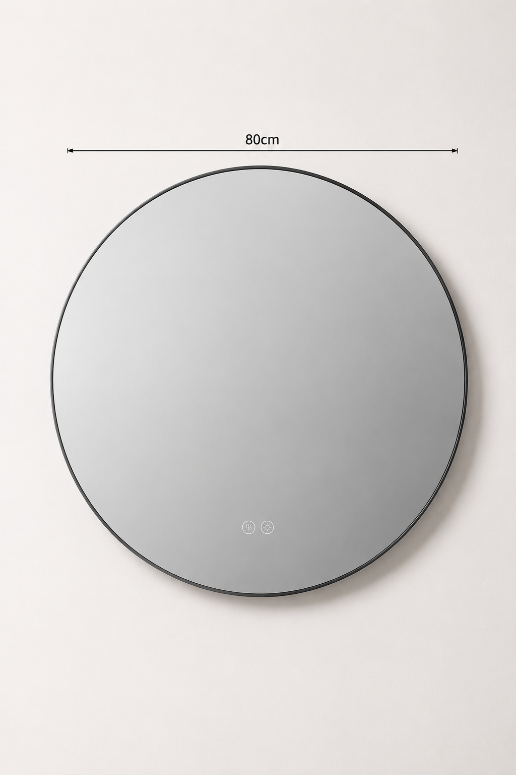Miroir LED Rond Double Halo Anti-Buée Verre HD 2 Formats