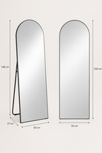 Miroir Pleine Longueur Arche Noir Mat Sol