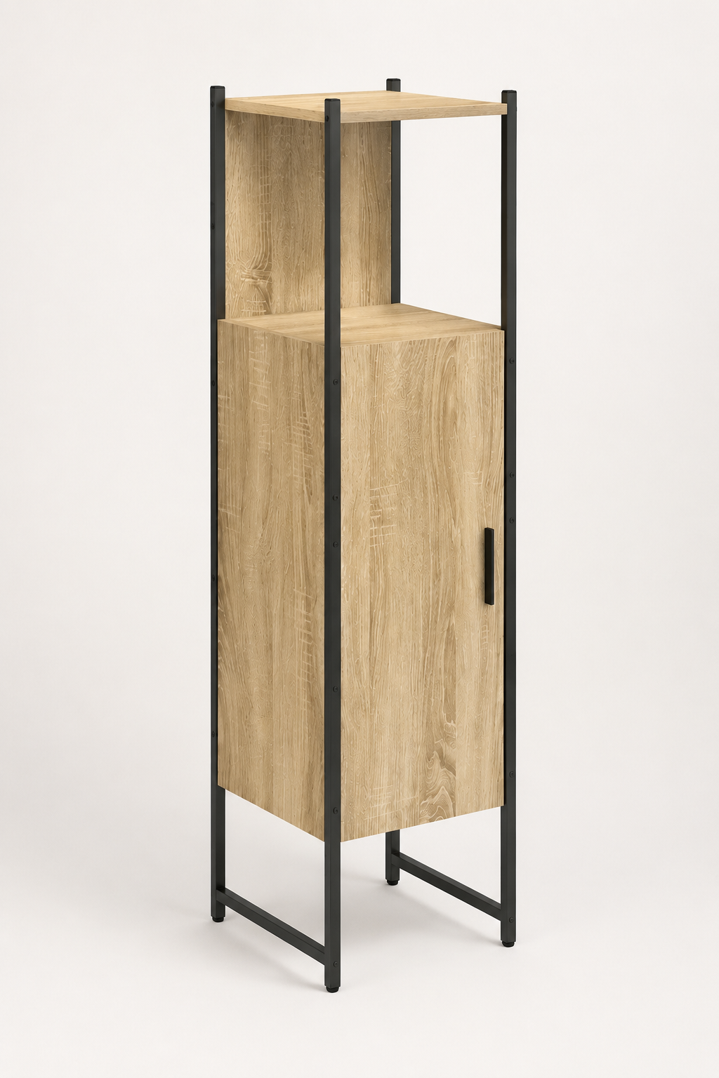 Armoire de Toilette Beige Grand Rangement Porte Miroir 3 Formats