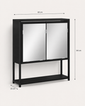 Armoire de Toilette Grand Rangement Porte Miroir 4 Coloris