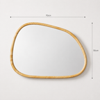 Miroir Organique Cadre Doré Double Pose