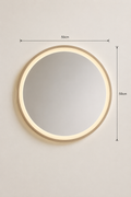Miroir LED Rond Maquillage Double Éclairage Anti-Buée
