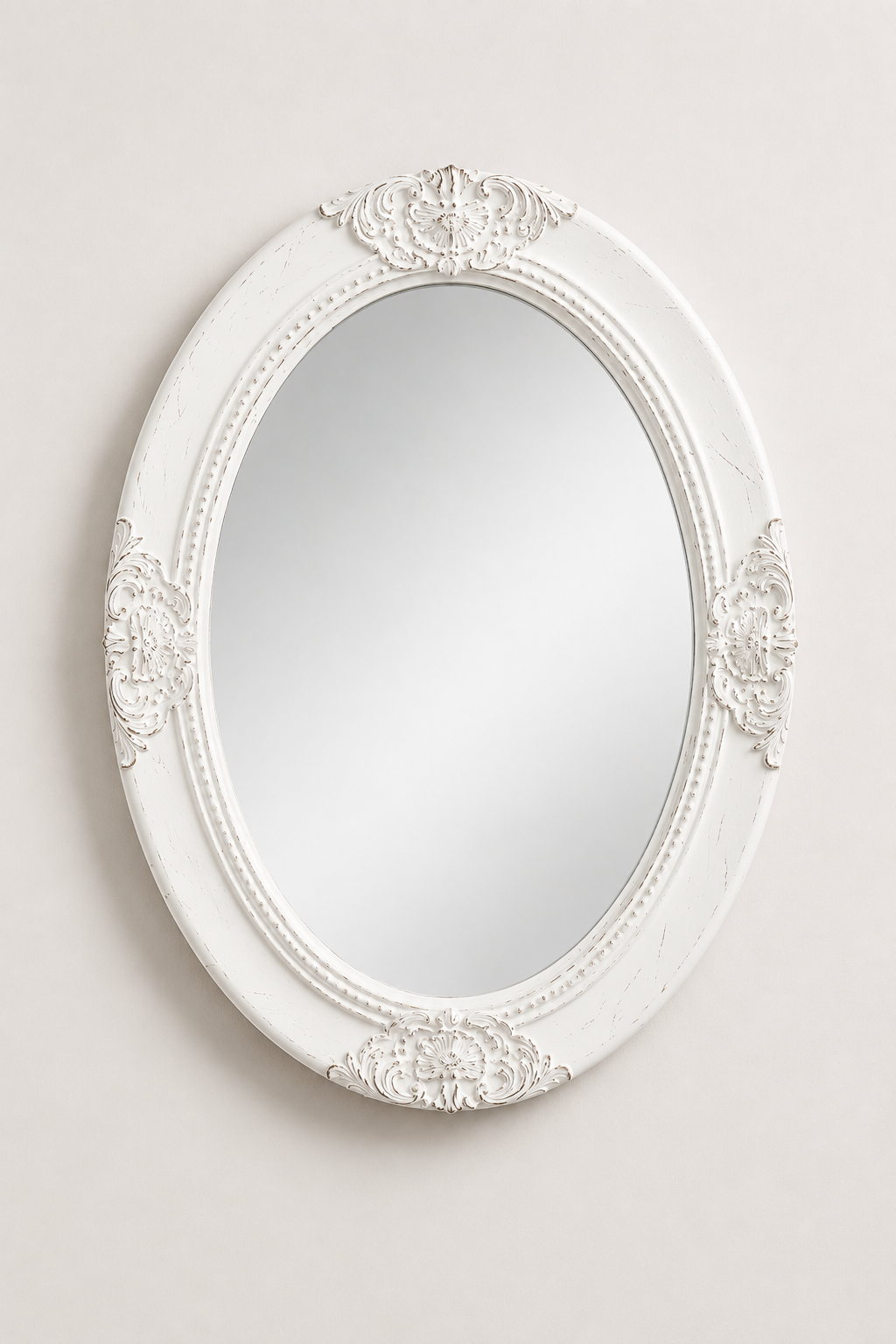 Miroir Baroque Blanc Mural Cadre Ornemental