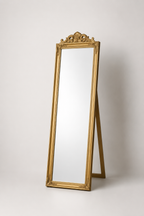 Miroir Sur Pied Baroque Doré Cadre Sculpté