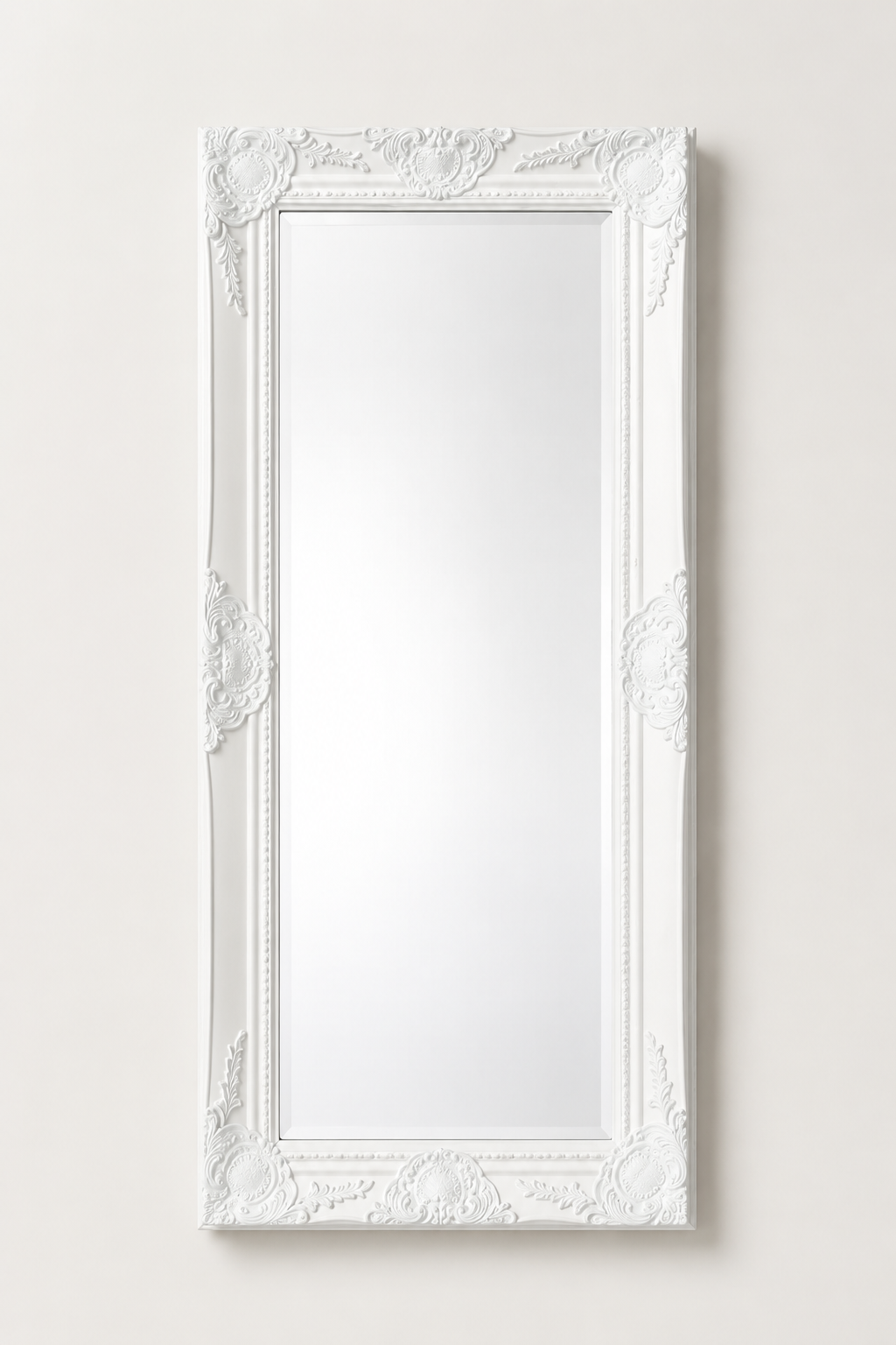 Grand Miroir Baroque Blanc Mural Compatible Salle de Bain
