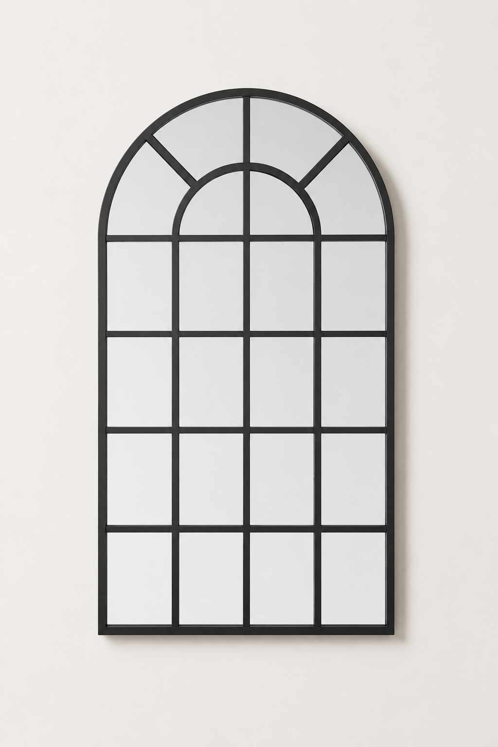 Miroir Arche Verrière Métal Noir Industriel