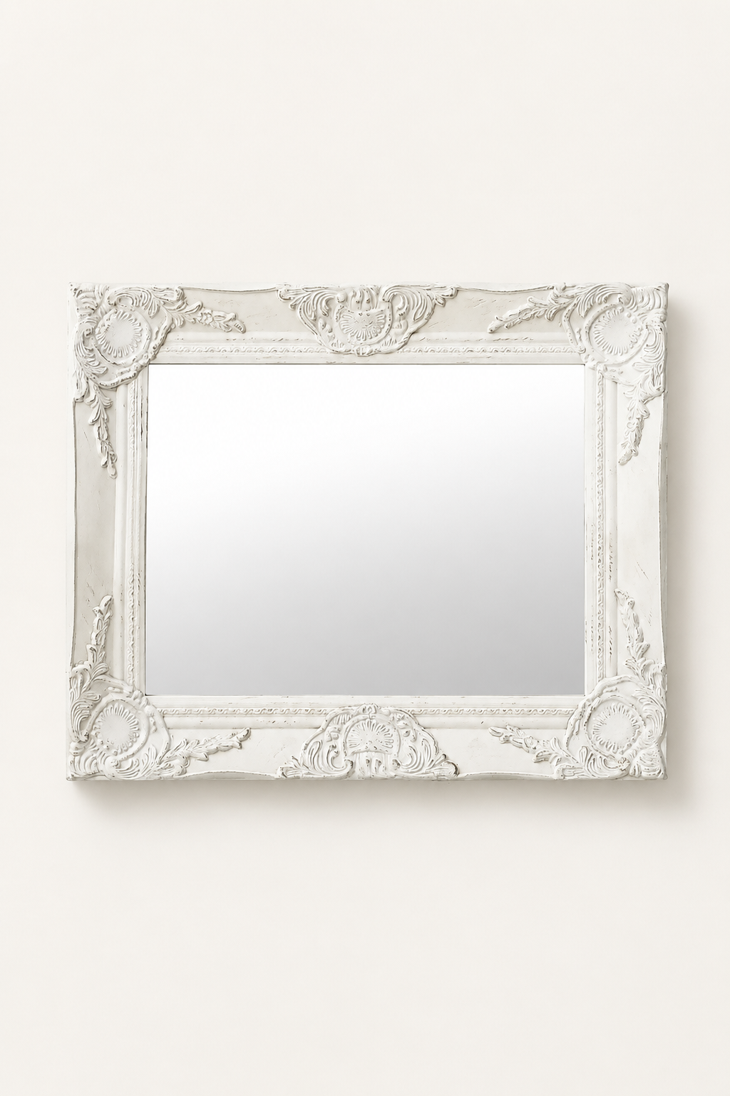 Miroir Baroque Rétro Cadre Bois Sculpté Artisanal