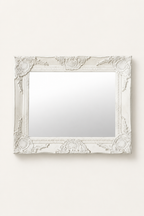 Miroir Baroque Rétro Cadre Bois Sculpté Artisanal