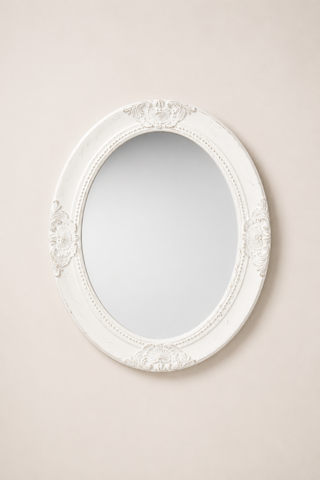 Miroir Rond Baroque Bois Ornementé Bord Biseauté 12 Variantes