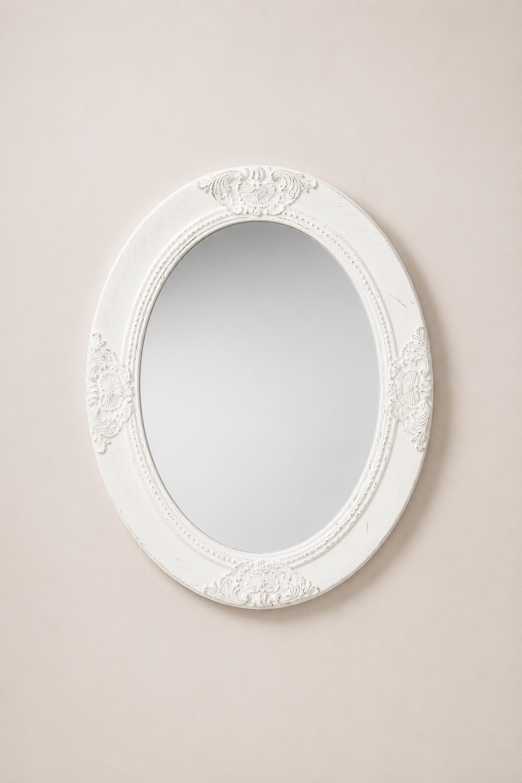 Miroir Rond Baroque Bois Ornementé Bord Biseauté 12 Variantes