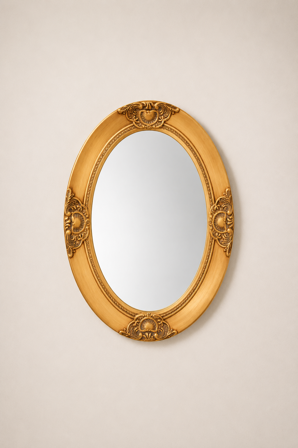 Miroir Rond Baroque Bois Ornementé Bord Biseauté 12 Variantes