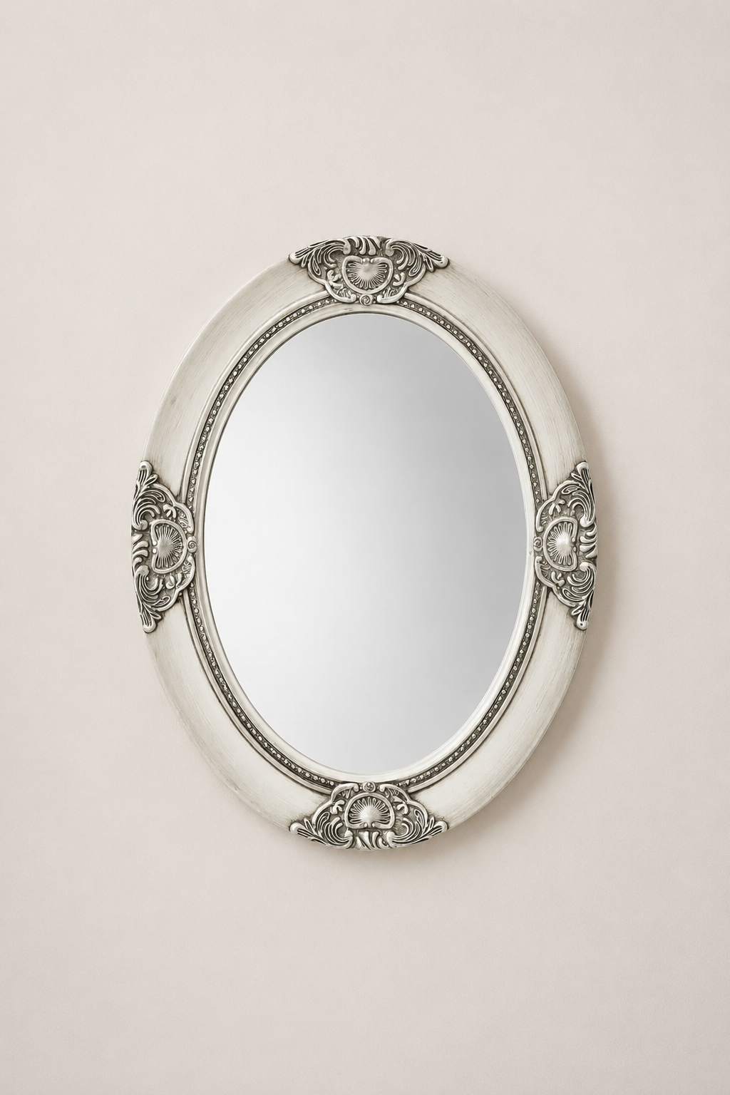 Miroir Rond Baroque Bois Ornementé Bord Biseauté 12 Variantes