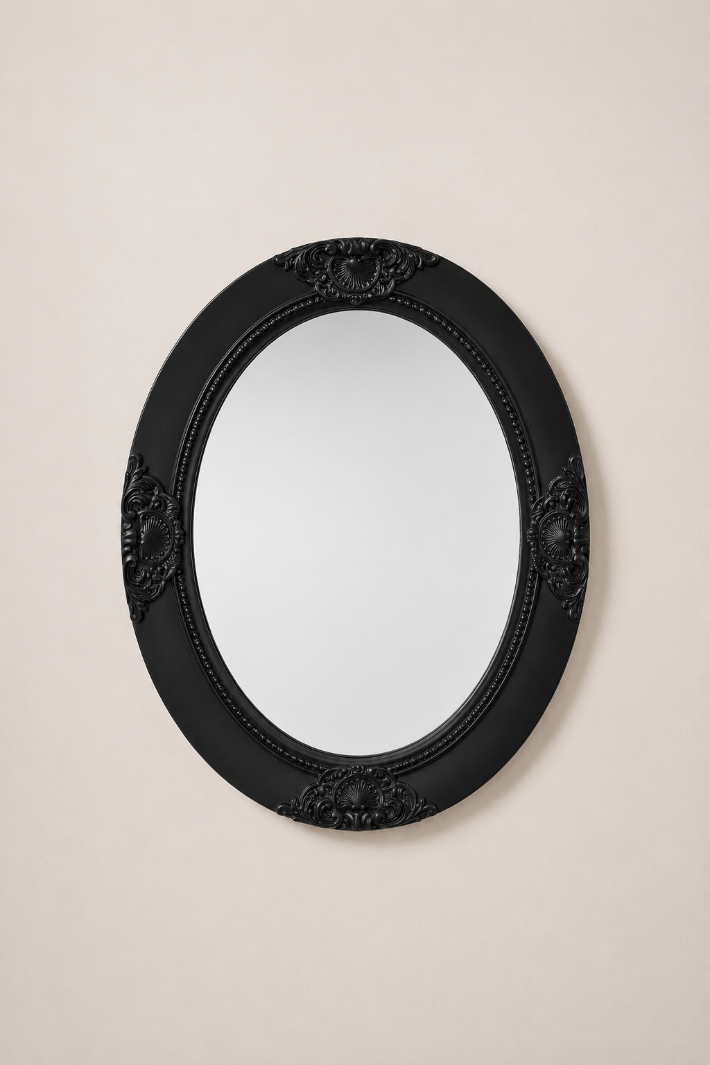 Miroir Rond Baroque Bois Ornementé Bord Biseauté 12 Variantes