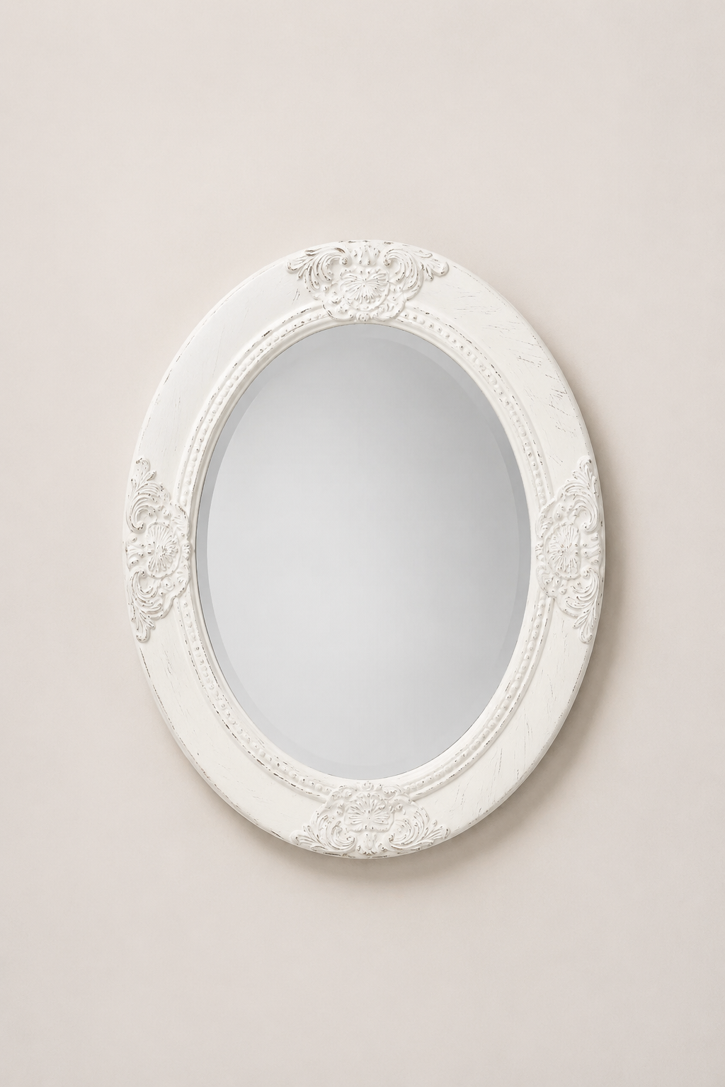 Miroir Rond Baroque Bois Ornementé Bord Biseauté 12 Variantes
