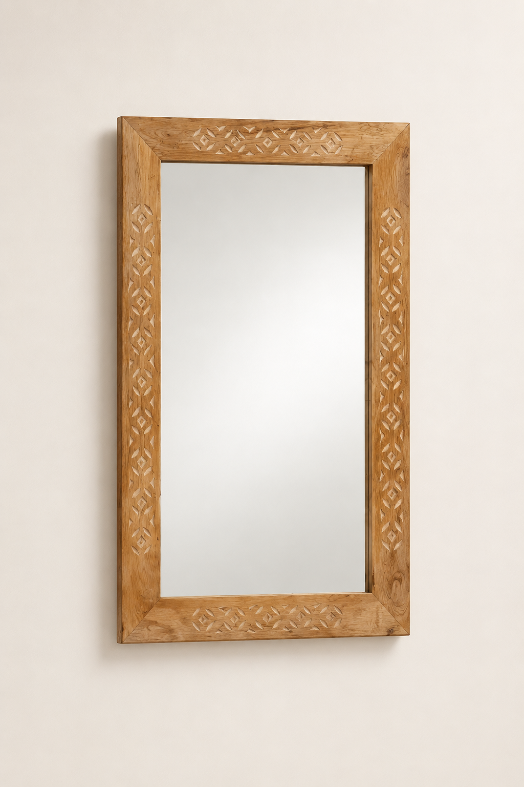 Miroir Salle de Bain Cadre Bois Minimaliste Reflet Premium