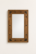Miroir Bois Massif Vintage Veinage Artisanal 2 Formats