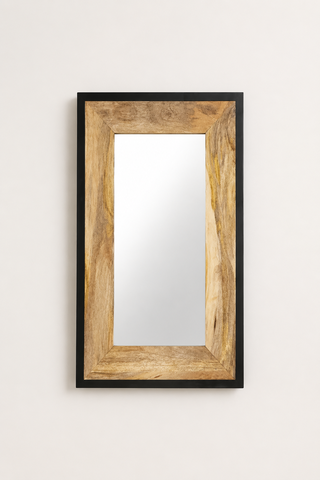 Miroir Mural Bois Exotique Artisanal Veinage Unique