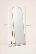 Miroir Sur Pied Pleine Longueur Doré Design Moderne