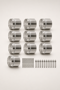 Kit Fixation Miroir Pinces Rondes Inox 316 Noir ou Argenté