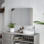 Armoire de toilette grise grand format