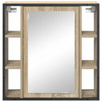 Armoire de toilette beige grand rangement