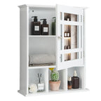 Armoire de toilette miroir murale blanche
