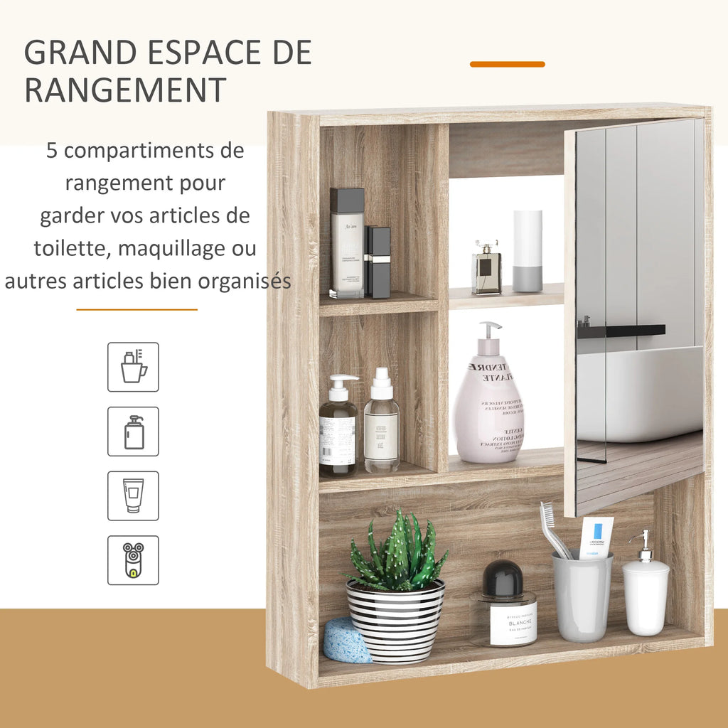 Armoire de toilette miroir multifonction