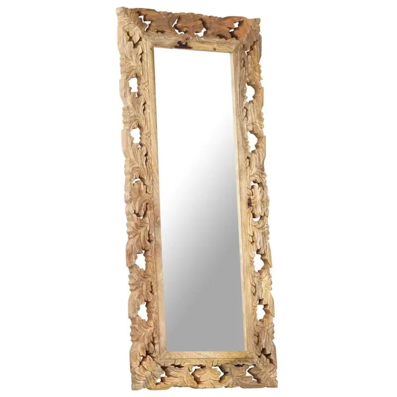 Miroir bois de manguier sculpté