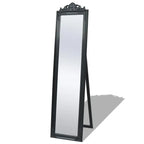 Miroir sur pied baroque noir