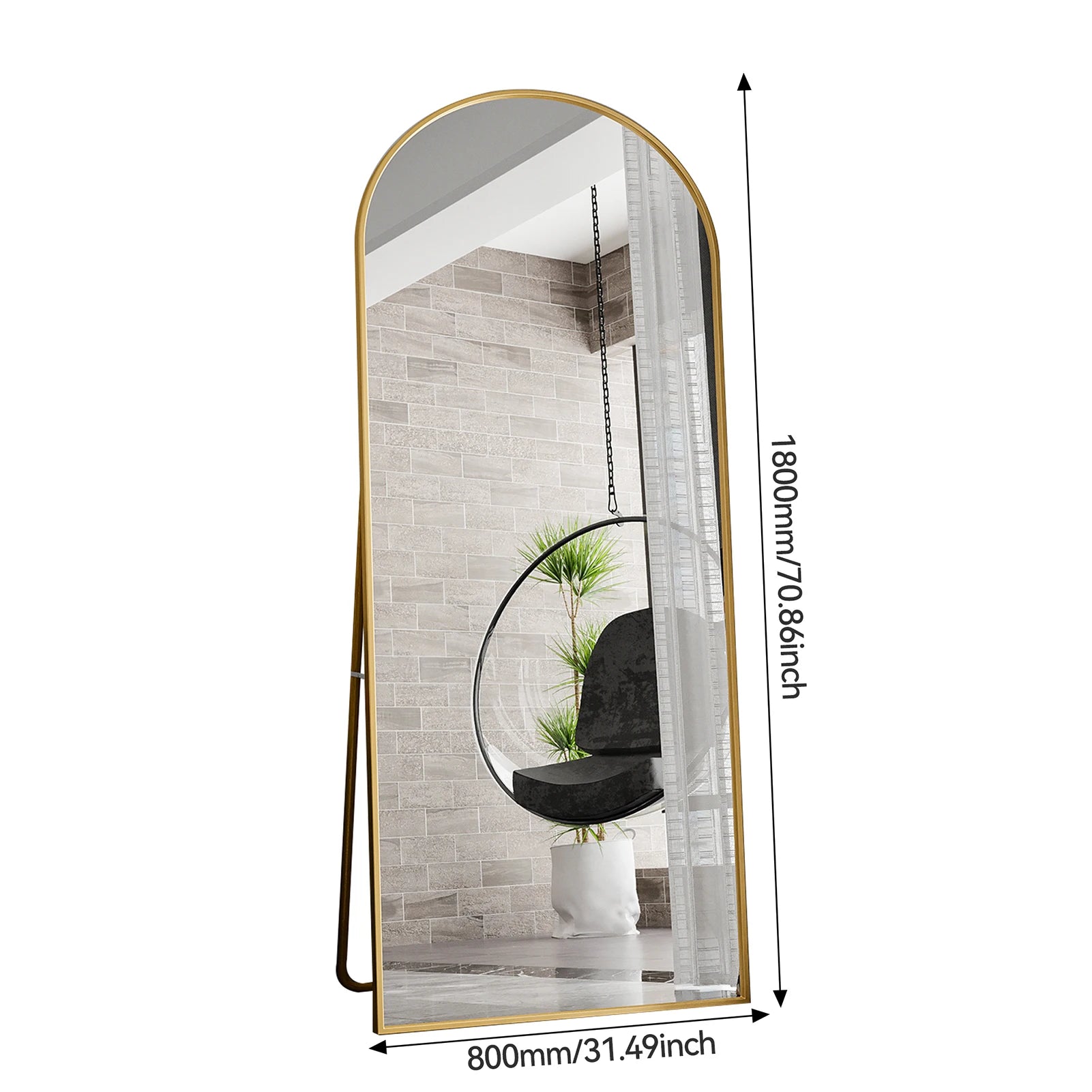 Miroir pleine longueur sur pied ou mural multi-formats
