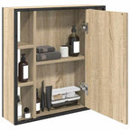 Armoire de toilette beige grand rangement