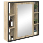 Armoire de toilette beige grand rangement