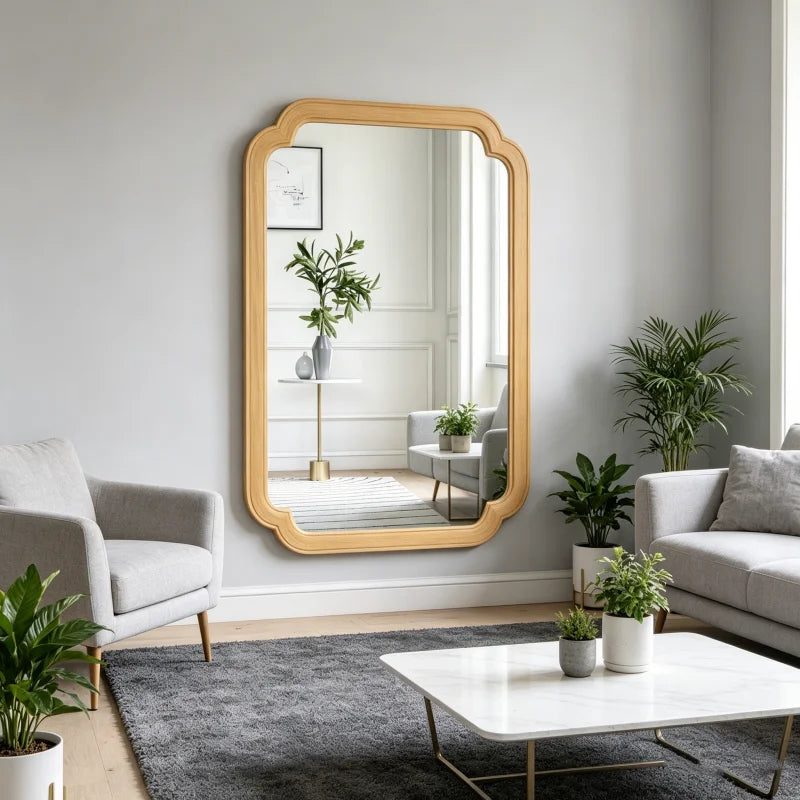 Miroir arche bois rustique style ferme