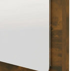 Miroir salle de bain tablette chêne fumé