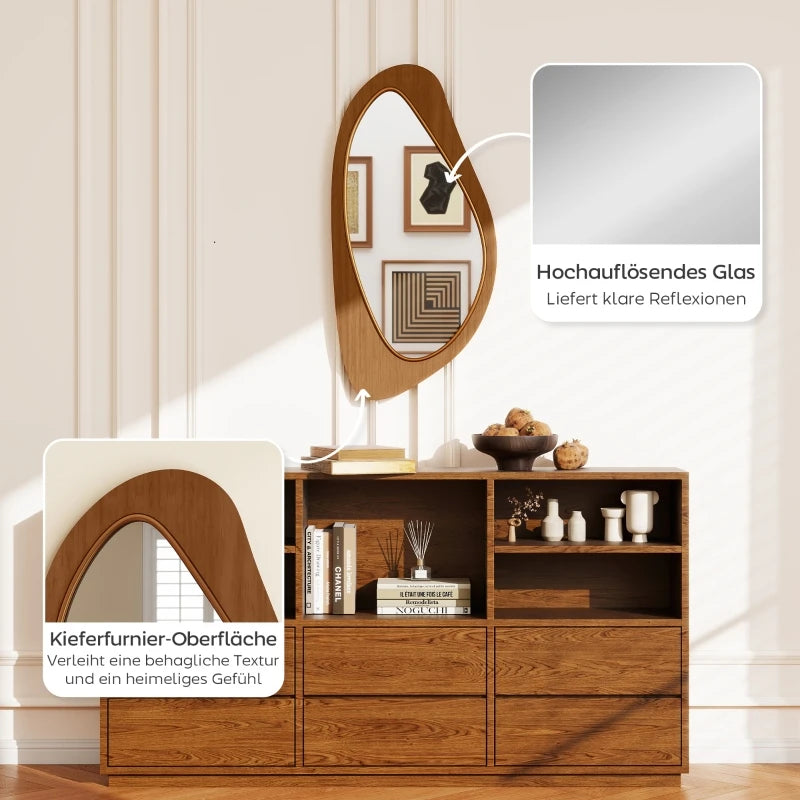 Miroir pin naturel style fenêtre