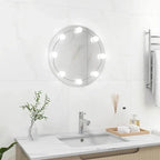 Miroir rond LED chambre et coiffeuse