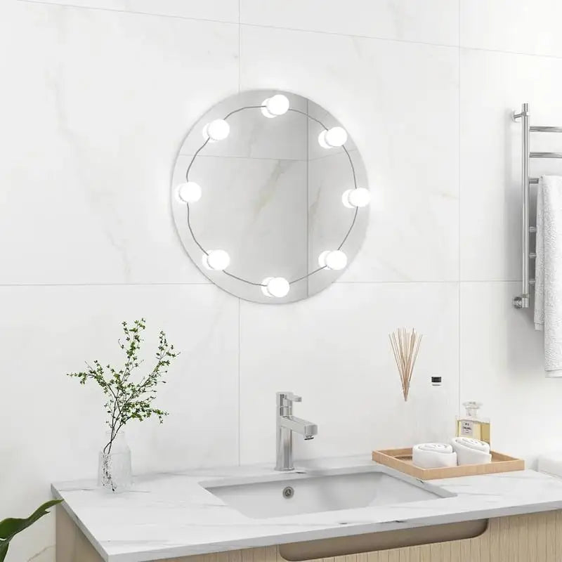 Miroir rond LED chambre et coiffeuse