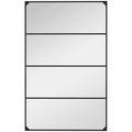 Miroir rectangulaire industriel noir